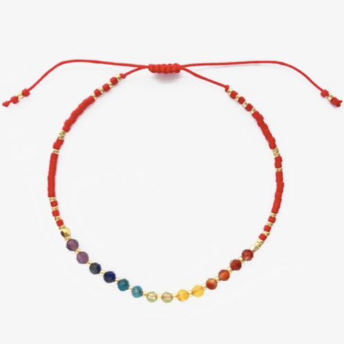 Healing Bracelet - Chakra Rainbow - Red - KR