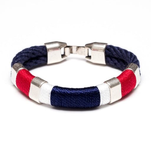 Bracelet - Newbury - Navy/Red/White/Navy - Silver - Small
