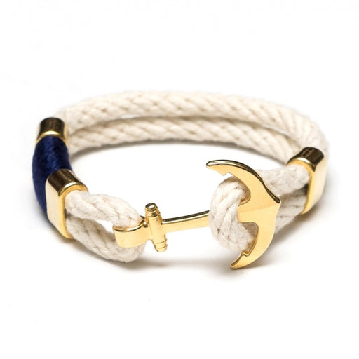 Bracelet - Waverly - Ivory/Navy - Gold - Medium