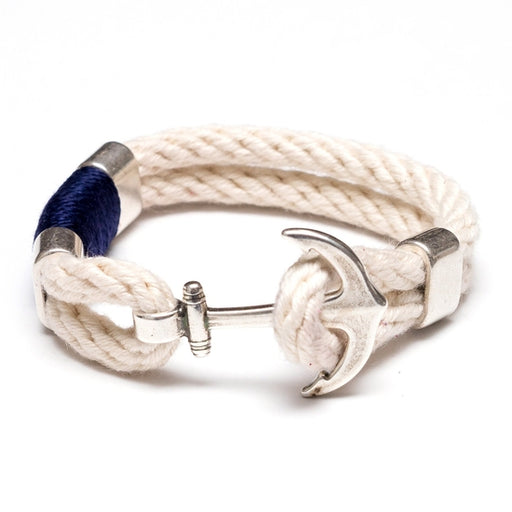 Bracelet - Waverly - Ivory/Navy - Silver - Medium