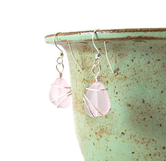 Earrings - Freeform Wraps - Small - Soft Pink