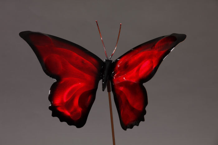 Garden Stake - Butterfly - Red