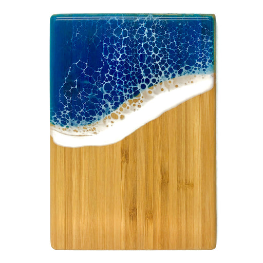 Ocean Wave Cheese Board - Ocean Blue - Vertical