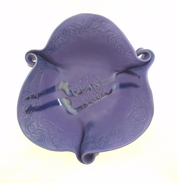 Large Curly Bowl - Periwinkle Blue