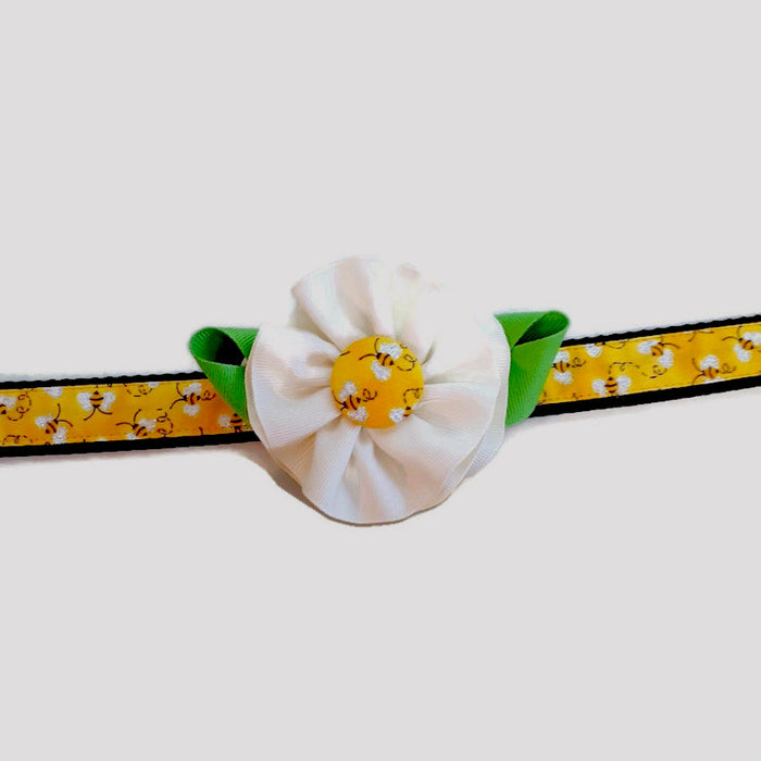 Dog Collar - Bee Flower - Extra Small