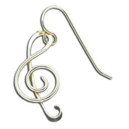 Earrings - Gold Filled - Music Note - F201-gf