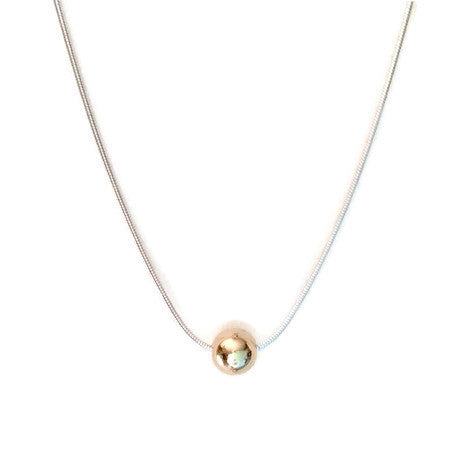 Necklace - Sterling Silver - GF Ball - 16 Inch - JG