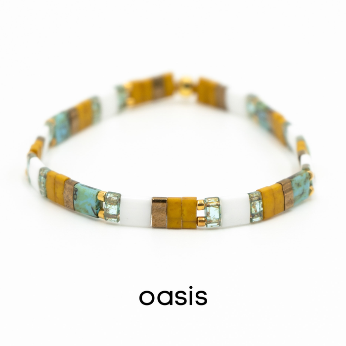 FAR OUT - Tila Bead Bracelet: 6.50 inches - M