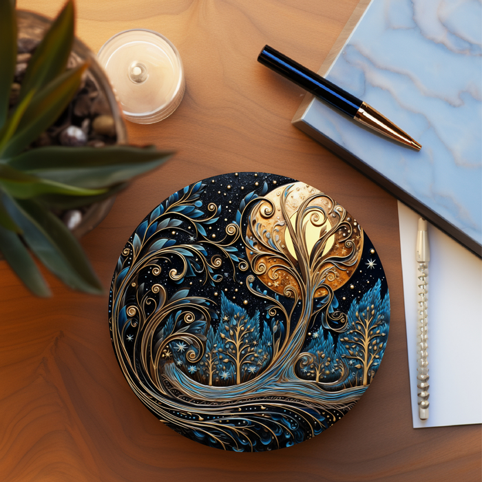 Coaster - Autumn Night Ceramic Coaster - FC