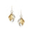 Small Layered Petals Wire Earrings