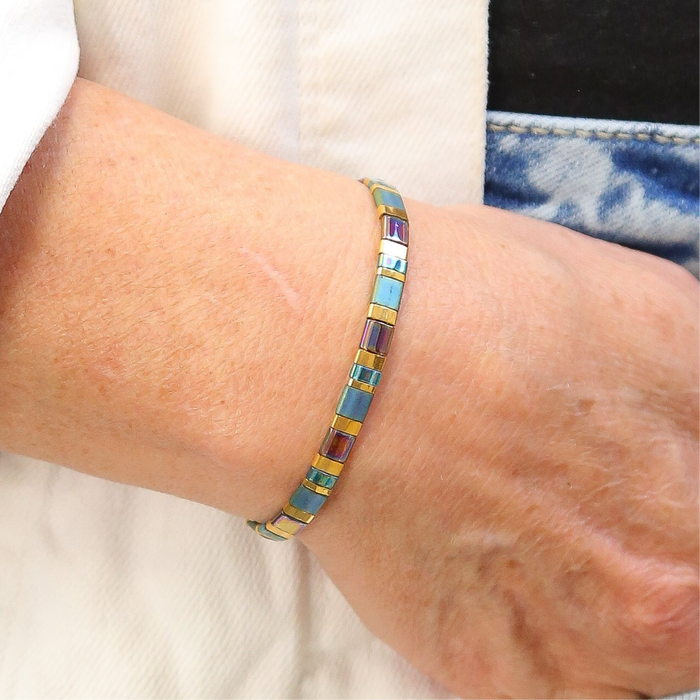 DYNASTY - Tila Bead Bracelet | Single: 6.50 Inches - M