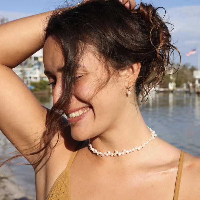 Earrings - Large Pearl Self Love Hoops