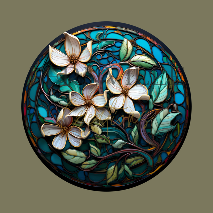 Tempered Glass Cutting Board - Magnolias - 8