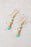 Secret Garden Red Aventurine, Amazonite Simple Earrings