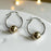 Sterling Silver Ball Hoop: Gold