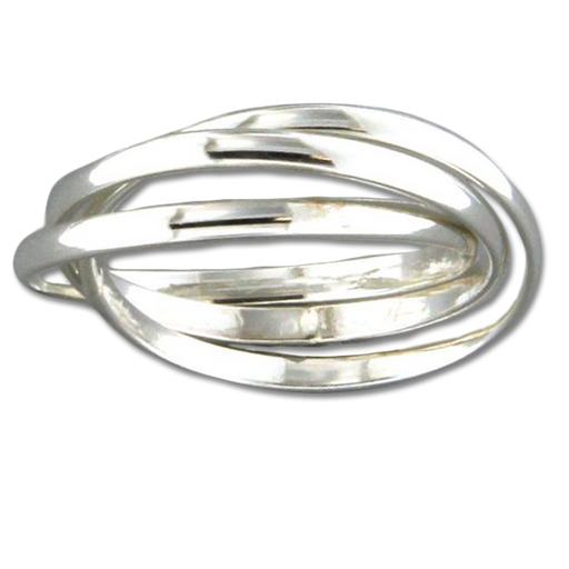 Ring - Rolling Trio Ring: Sterling Silver / 6