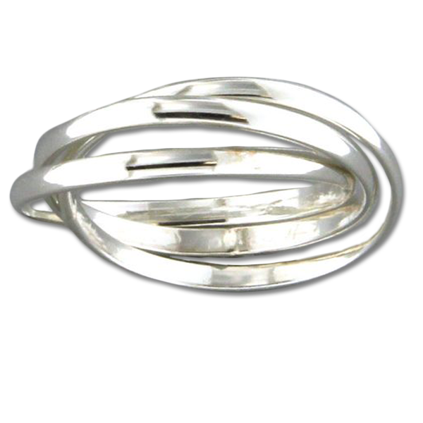 Ring - Rolling Trio Ring: Sterling Silver / 6