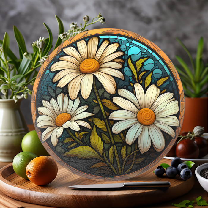 Tempered Glass Cutting Board : Daisy - 12