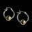 Sterling Silver Ball Hoop: Gold