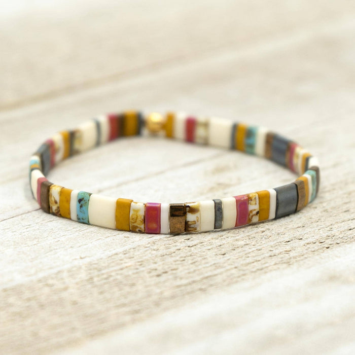 CAROLINA BEACHES - Tila Bead Bracelet | Single: 6.50 Inches - M