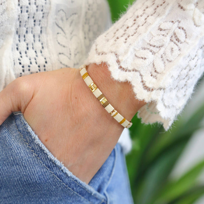 EGYPT - Tila Bead Bracelet | Single: 6.50 Inches - M