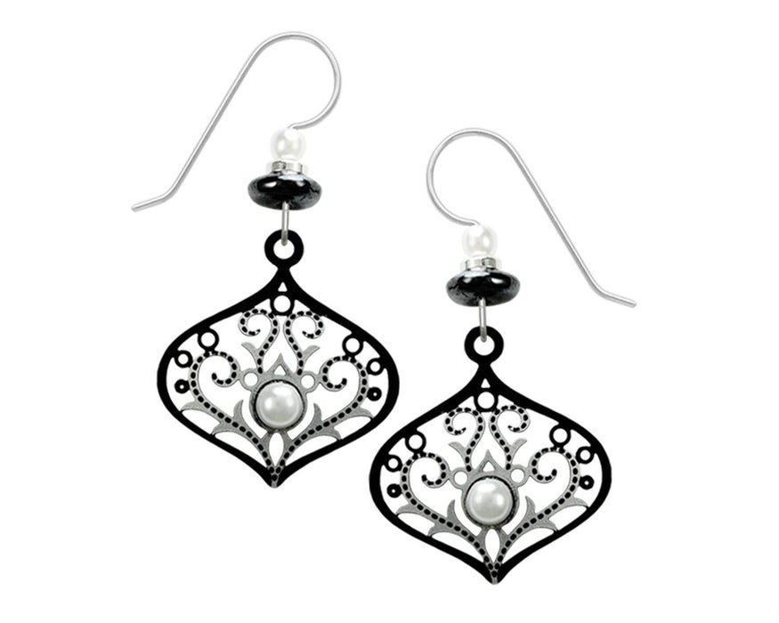 Teardrop In Black & Silver