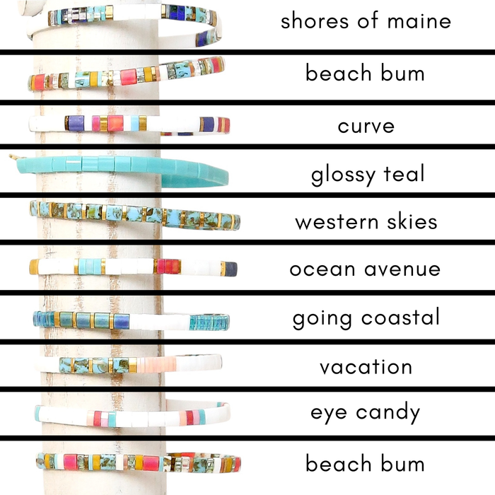 SHORES OF MAINE - Tila Bead Bracelet | Single: 6.50 inches - M