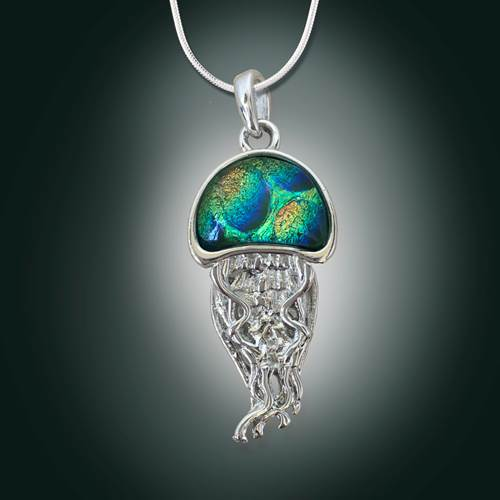 Necklace - Moon Jellyfish - Blues - 3E