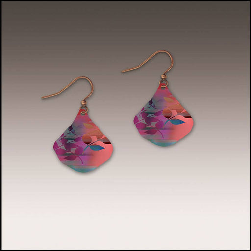Tropical Twilight Foliage Ginkgo Handmade Earrings - 32NG