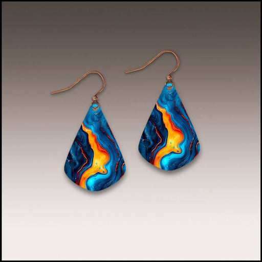 Lava Spill Short Drop Handmade Earrings