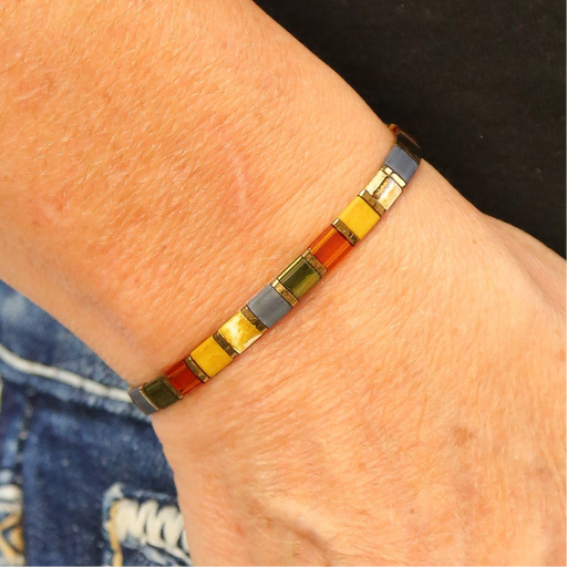 AUTUMN DAY - Tila Bead Bracelet | Single: 6.50 Inches - M