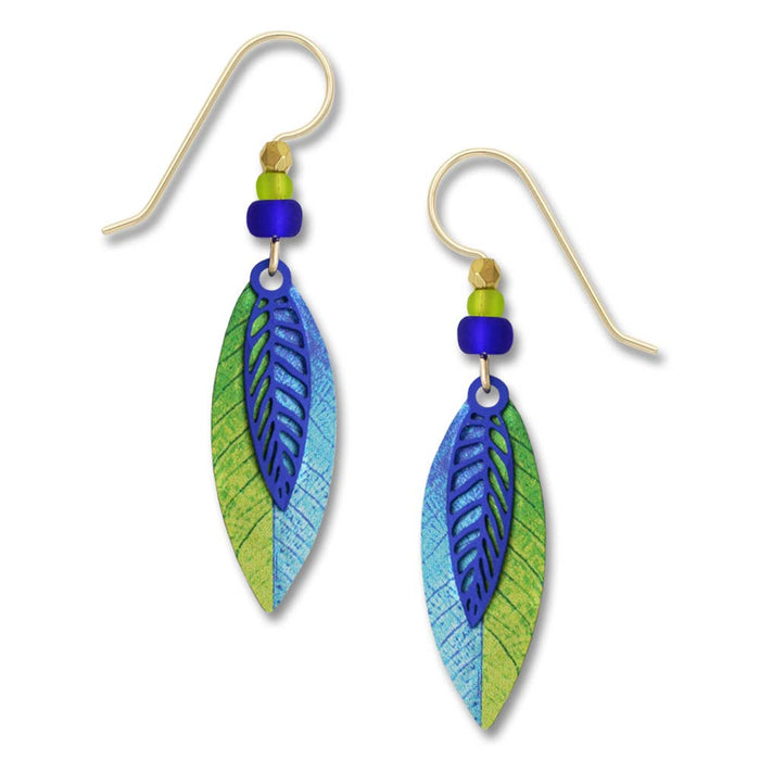 Colbalt Blue Filigree Leaf