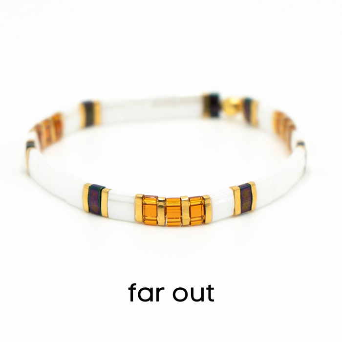 FAR OUT - Tila Bead Bracelet: 6.50 inches - M