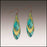 Dunes Mosaic Mixed Metal Feather Drop Earrings