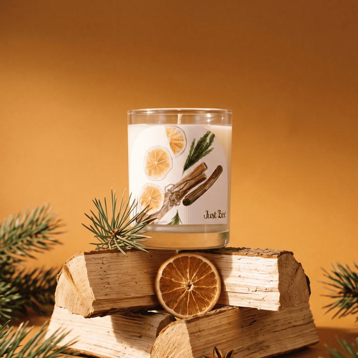 Christmas Hearth Holiday Candle - Medium Glass