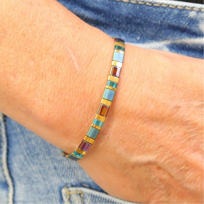 DYNASTY - Tila Bead Bracelet | Single: 6.50 Inches - M