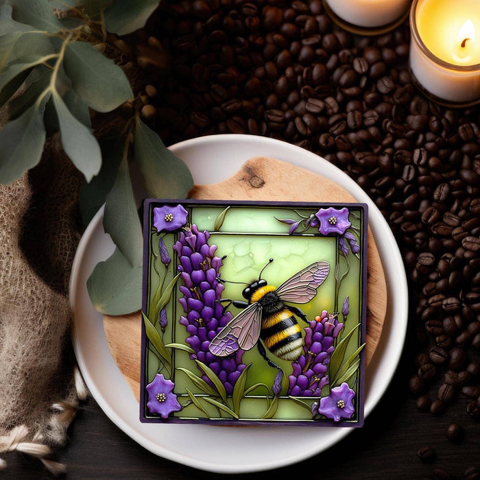 Coaster - Bee & Lavender Ceramic Coaster - FC