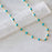 Faceted Turquoise Choker Necklace: Gold Plated