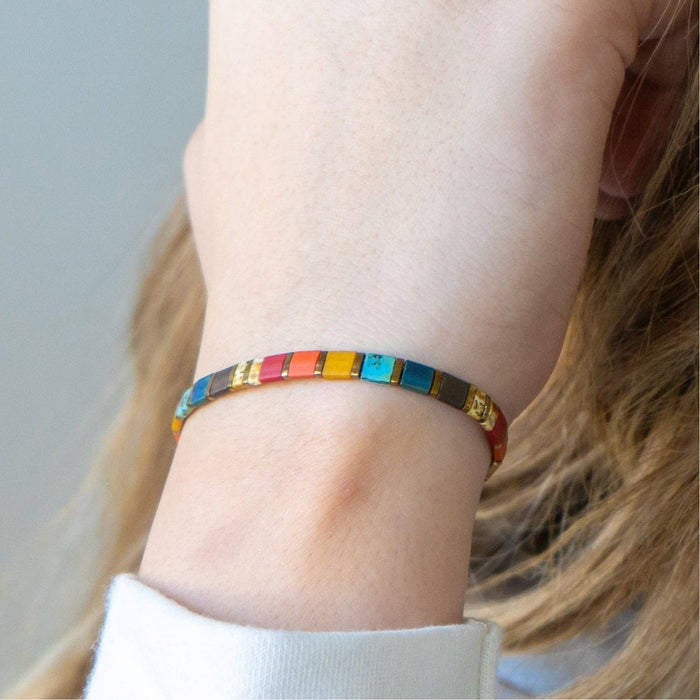STAINED - Tila Bead Bracelet Sizes 5.75-8.50: 6.50 inches - M