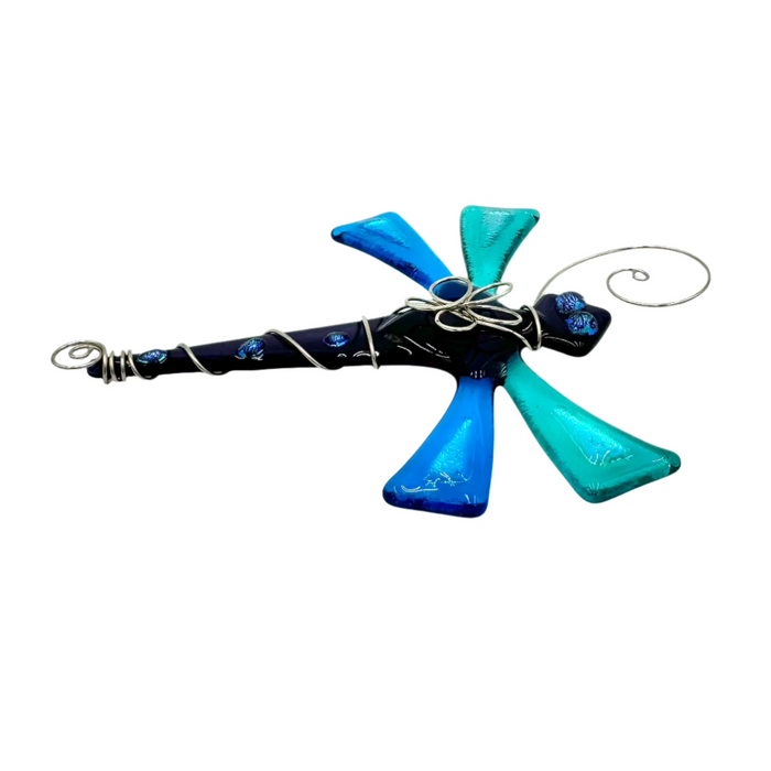 Sun Catcher - Dragonfly - Small - Purple/Aqua