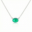 H-Oval Pendant - Polished Aqua