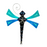 Sun Catcher - Dragonfly - Large - Purple/Aqua