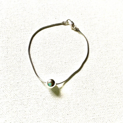 Silver Ball Bracelet 7-9" - sterling silver/silver