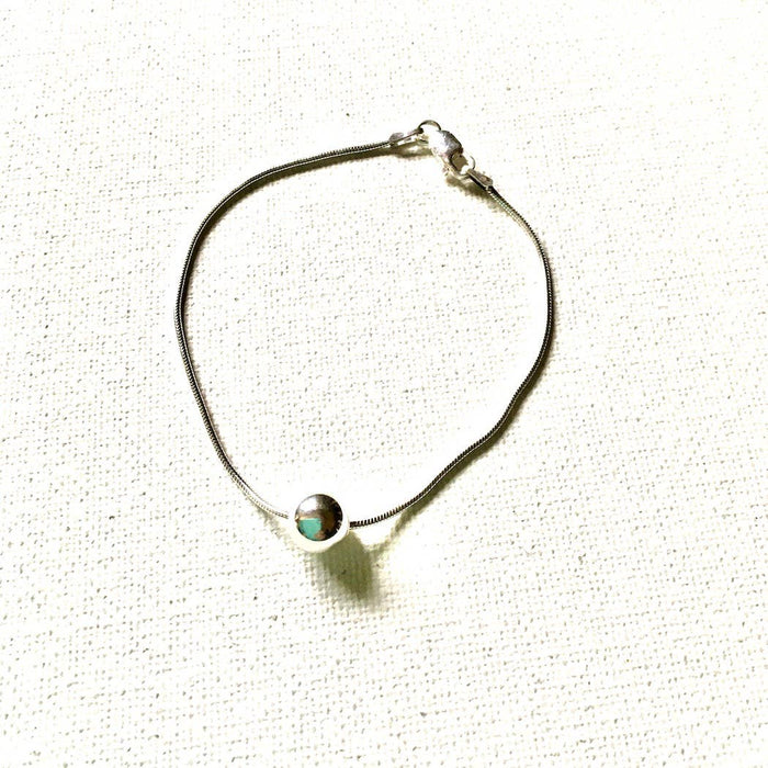 Silver Ball Bracelet 7-9" - sterling silver/silver