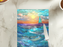 Tempered Glass Cutting Board: Seascape - 11X15
