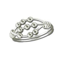 Ring - Wire Wrap Mini Bead Ring: Sterling Silver / 7