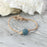 Anklets - Sea Glass Leather - Natural - Blue - 9"