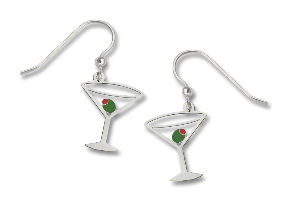 Martini Glass w/Olive
