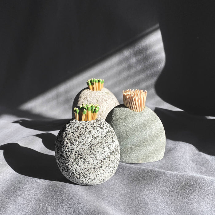 Stone Match Striker & Toothpick Holder