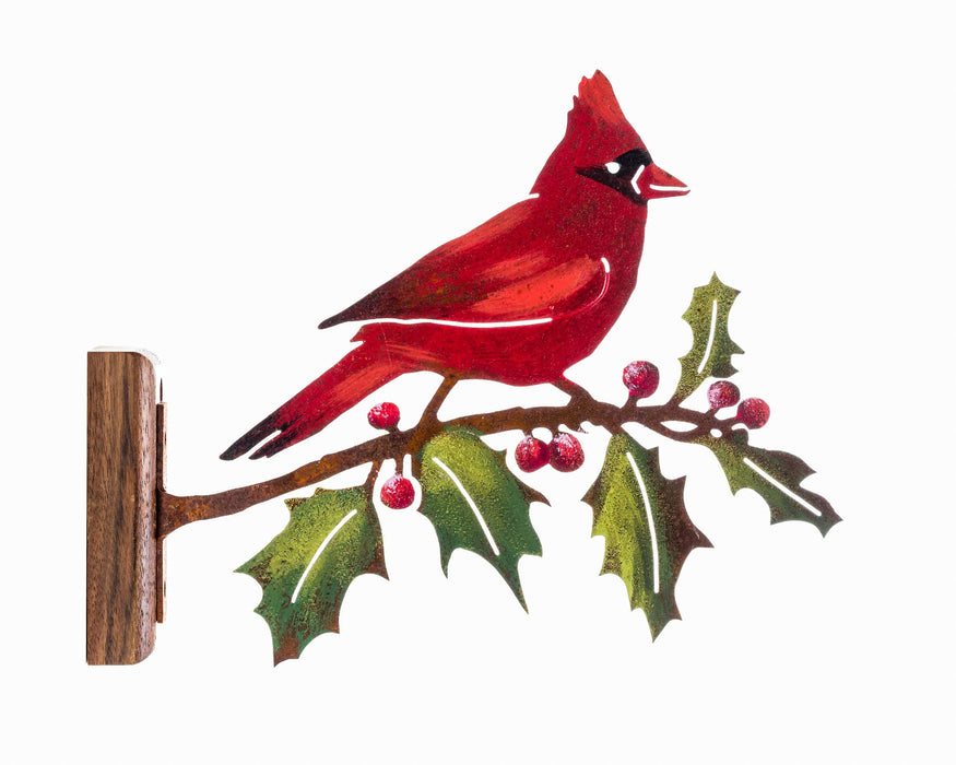 Cardinal on Holly Branch Tab